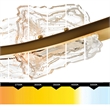 Arcus Integrated LED 50in Brass Chandelier with Handcrafted Glass