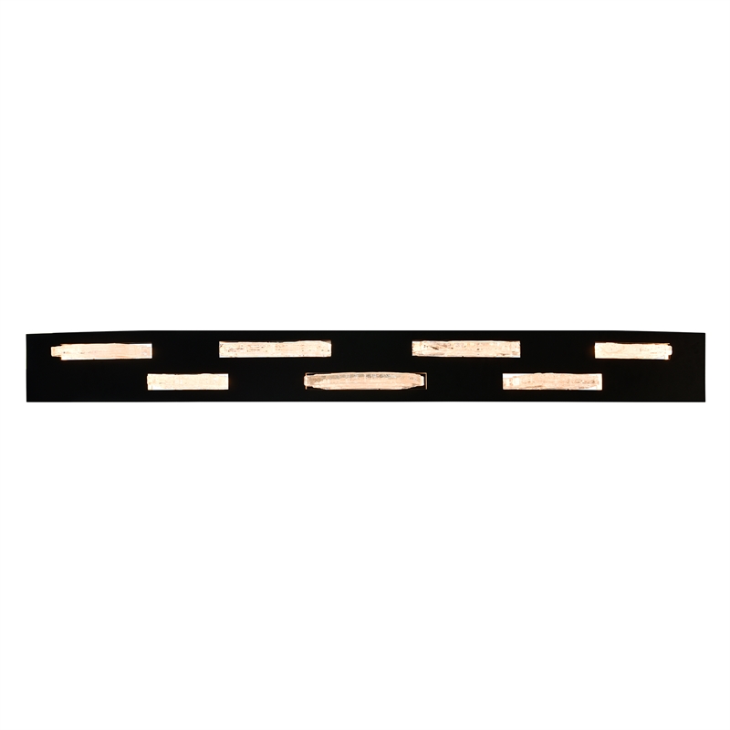 Arcus Integrated LED 70in Black Chandelier with Handcrafted Glass