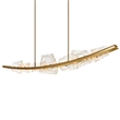 Arcus Integrated LED 70in Brass Chandelier with Handcrafted Glass