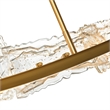 Arcus Integrated LED 70in Brass Chandelier with Handcrafted Glass