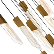 Petra Integrated LED 24in Brass Chandelier with Handcrafted Glass