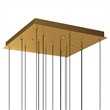 Petra Integrated LED 24in Brass Chandelier with Handcrafted Glass