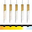 Petra Integrated LED 24in Brass Chandelier with Handcrafted Glass