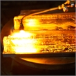 Petra Integrated LED 22in Brass Wall Light with Handcrafted Glass