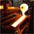 Petra Integrated LED 22in Brass Wall Light with Handcrafted Glass