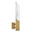 Petra Integrated LED 22in Brass Wall Light with Handcrafted Glass