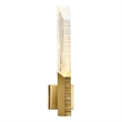 Petra Integrated LED 22in Brass Wall Light with Handcrafted Glass