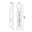 Petra Integrated LED 29in Sand Black Outdoor Wall Light with Handcrafted Glass