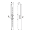 Petra Integrated LED 36in Brass Vanity Light with Handcrafted Glass