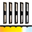 Petra Integrated LED 44in Sand Black Outdoor Wall Light with Handcrafted Glass