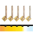 Contour Integrated LED 19in Brass Wall Light with Handcrafted Glass