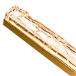 Contour Integrated LED 33in Brass Vanity Light with Handcrafted Glass