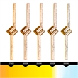 Contour Integrated LED 33in Brass Vanity Light with Handcrafted Glass