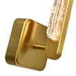 Curva Integrated LED 19in Brass Wall Light with Handcrafted Glass