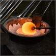 Curva Integrated LED 24in Sand Black Outdoor Wall Light with Handcrafted Glass