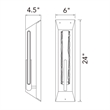 Curva Integrated LED 24in Sand Black Outdoor Wall Light with Handcrafted Glass