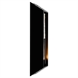 Curva Integrated LED 24in Sand Black Outdoor Wall Light with Handcrafted Glass