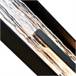 Curva Integrated LED 24in Sand Black Outdoor Wall Light with Handcrafted Glass