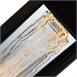Curva Integrated LED 24in Sand Black Outdoor Wall Light with Handcrafted Glass