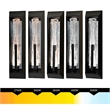 Curva Integrated LED 24in Sand Black Outdoor Wall Light with Handcrafted Glass