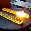 Curva Integrated LED 44in Sand Black Outdoor Wall Light with Handcrafted Glass