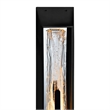Curva Integrated LED 44in Sand Black Outdoor Wall Light with Handcrafted Glass