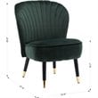 Omax Decor Jane Modern Wood and Velvet Fabric Upholstered Accent Chair in Green