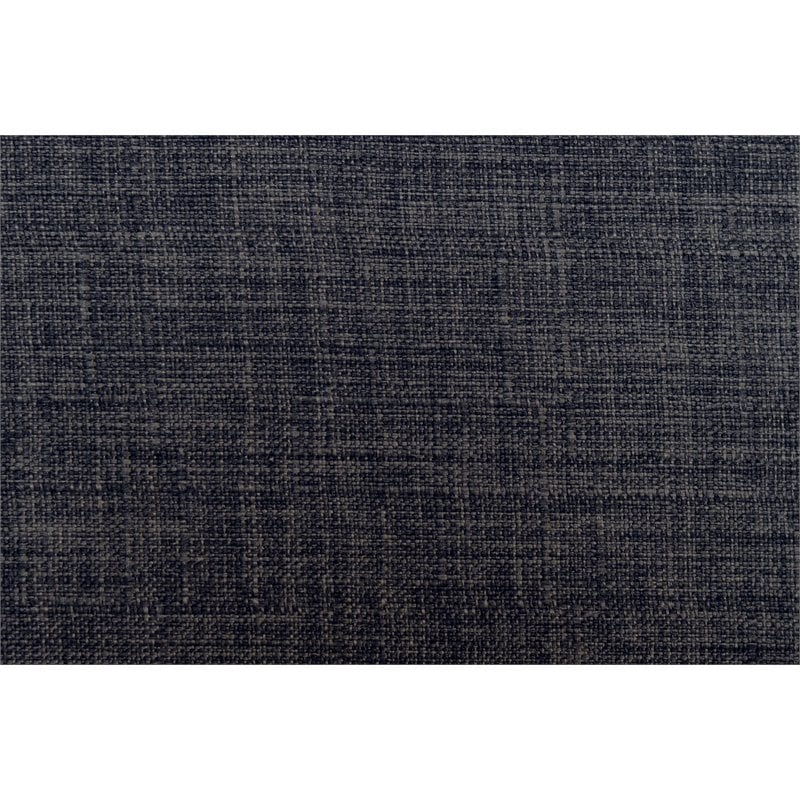Omax Decor Henry Wood and Fabric Upholstered Queen Platform Bed in Dark Gray