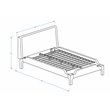 Omax Decor Harper Wood & Fabric Upholstered Queen Platform Bed in Charcoal Black