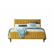 Omax Decor Spencer Wood/Fabric Upholstered Queen Platform Bed in Mustard Yellow