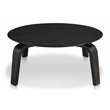 Omax Decor Mod Round Shape Mid-Century Wood Coffee Table in Black