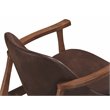 Omax Decor Cole Mid-Century Solid Wood and Fabric Lounge Accent Chair in Brown