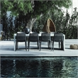 Omax Decor Nox Resin Patio Dining Chair in Anthracite Black - (Set of 2)