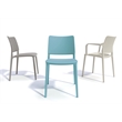Omax Decor Cleo Resin Patio Dining Chair in Aqua Blue - (Set of 2)