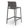 Omax Decor Cleo Plastic Stackable Counter Height Bar Stool in Taupe - (Set of 2)