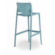 Omax Decor Cleo Patio Plastic Stackable Bar Height Bar Stool in Blue - Set of 2