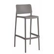 Omax Decor Cleo Patio Plastic Stackable Bar Height Bar Stool in Taupe - Set of 2
