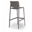 Omax Decor Cleo Patio Plastic Stackable Bar Height Bar Stool in Taupe - Set of 2