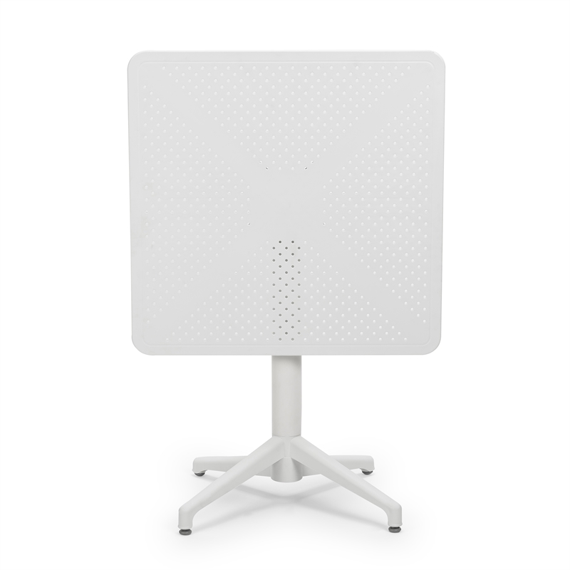 Omax Decor Flip Folding Plastic Outdoor or Indoor Bistro Dining Table in White