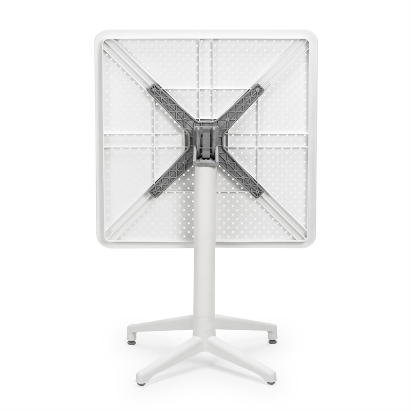 Omax Decor Flip Folding Plastic Outdoor or Indoor Bistro Dining Table in White