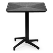 Omax Decor Flip Folding Plastic Outdoor or Indoor Bistro Dining Table in Black