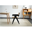 Omax Decor Angelo Solid Wood Dining Arm Chair in Black Ash (Set of 2)