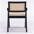 Omax Decor Angelo Solid Wood Dining Arm Chair in Black Ash (Set of 2)