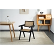 Omax Decor Angelo Solid Wood Dining Arm Chair in Black Ash (Set of 2)