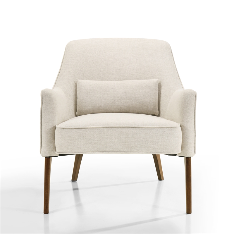 Omax Decor Jane fabric Upholstered Lounge Accent Chair in Beige