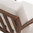 Omax Decor Jasper Solid Wood and Fabric Upholstered Accent Armchair in Beige