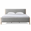 Omax Decor Liana Upholstered Platform King Bed in Gray Boucle Fabric