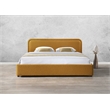 Omax Decor Upholstered Platform King Bed in Mustard Boucle Fabric