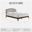 Omax Decor Grace Wooden Queen size Platform Bed in Walnut and Gray