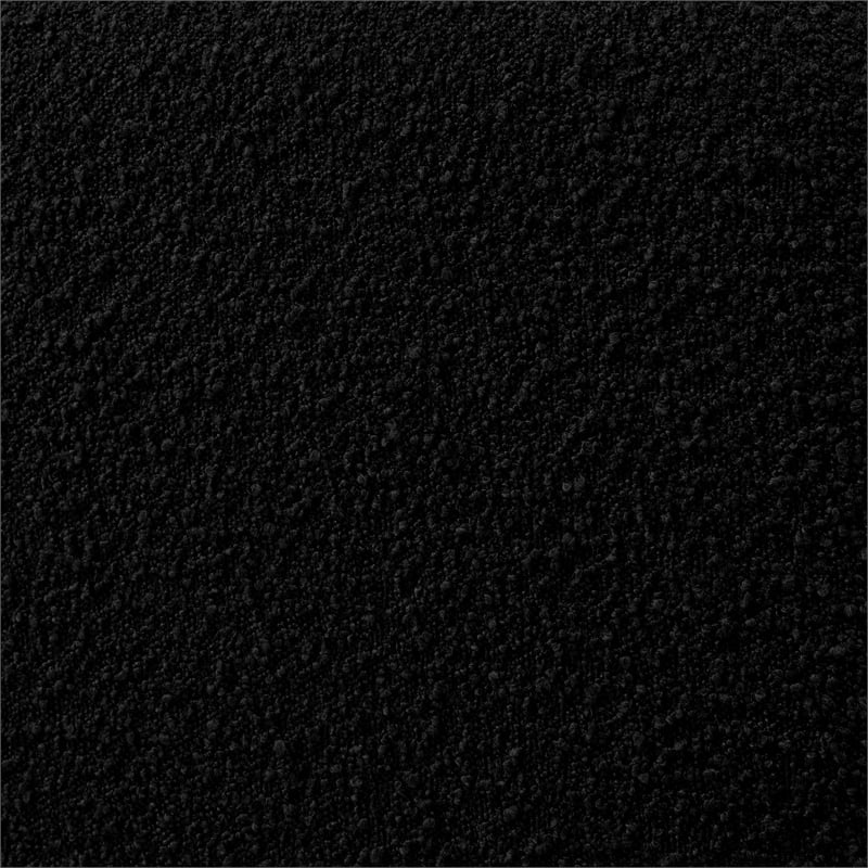 Omax Decor Jaxon Upholstered Platform Queen Bed in Black Boucle Fabric